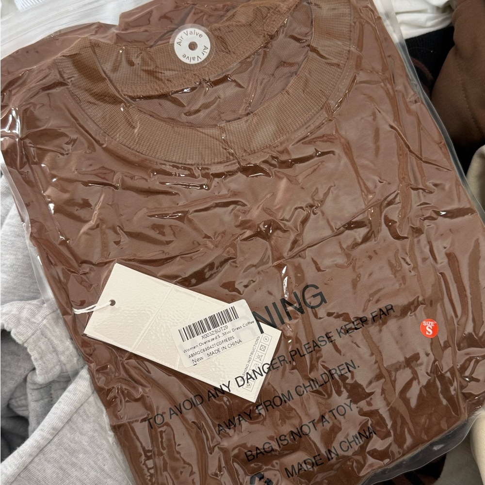 Brown dress.